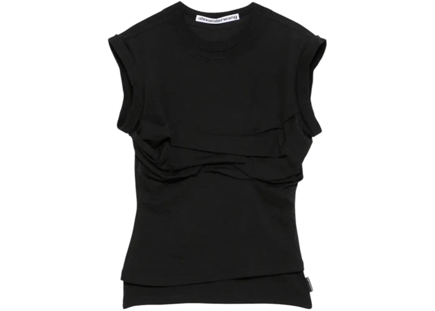 Женский топ на бретелях с перекрученным лифом Tank Alexander Wang, Black
