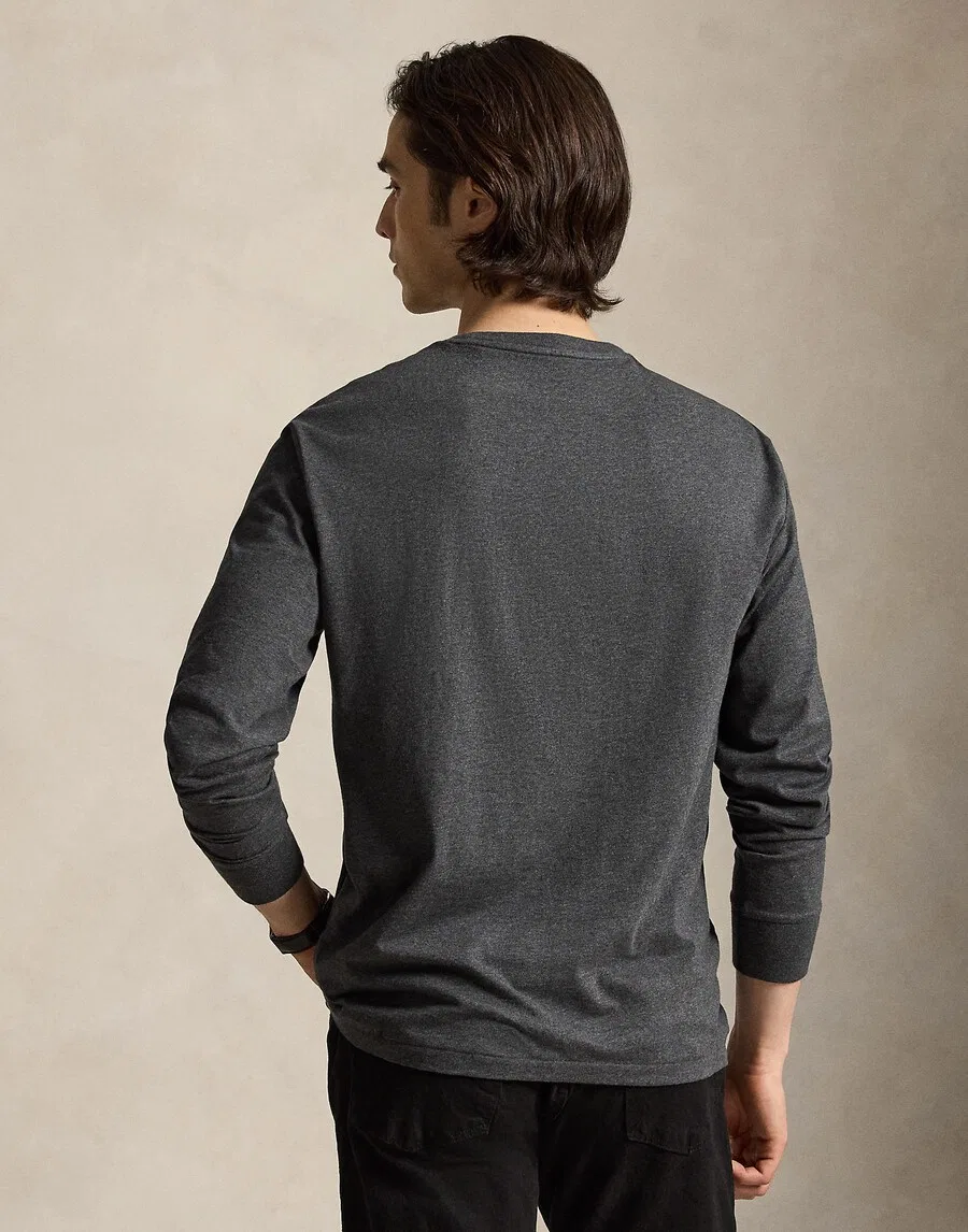Футболка Polo Ralph Lauren стандартного кроя, цвет антрацит — фото 4