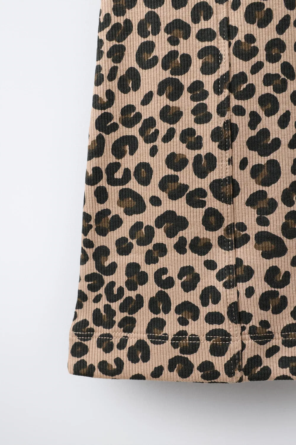 Расклешенные ребристые леггинсы ZARA, Leopard — фото 4