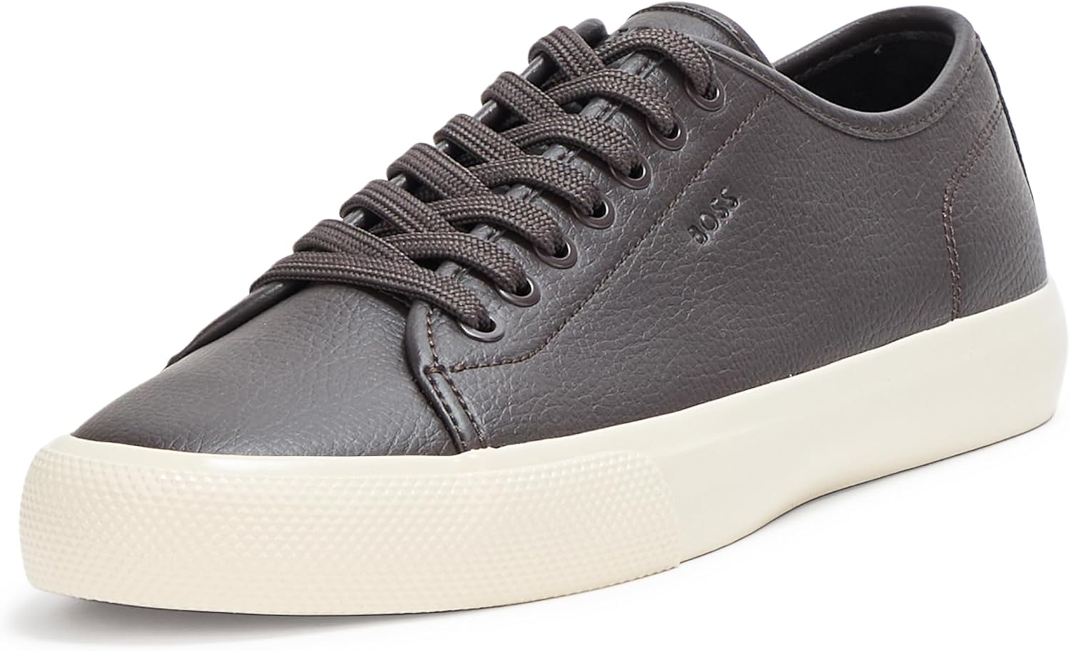 

BOSS мужские кожаные кроссовки Aiden Logo Block низкие, Cappuccino Brown