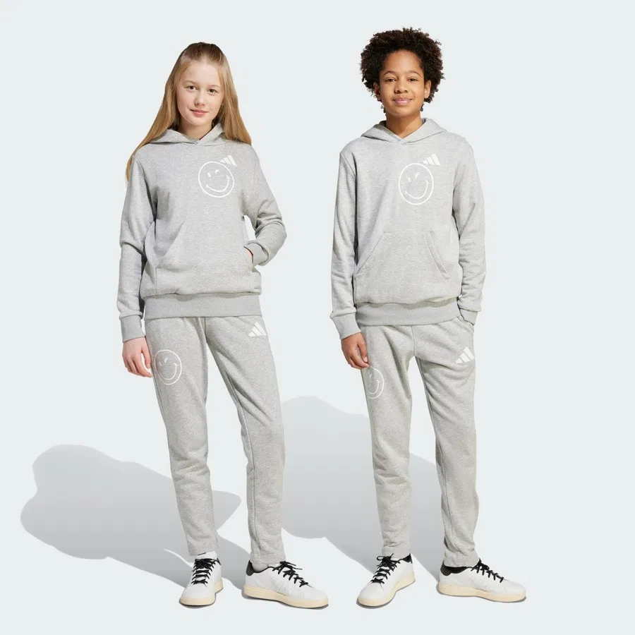 Детские спортивные штаны adidas x Smileyworld JN2148, Серо-белый