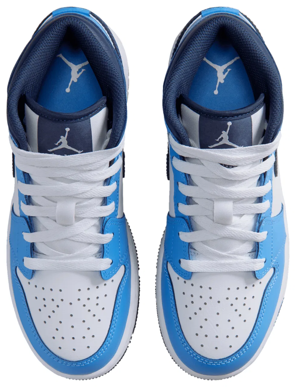 Баскетбольные кроссовки для мальчиков AJ 1 Mid Jordan, цвет Navy/Blue/White — фото 4