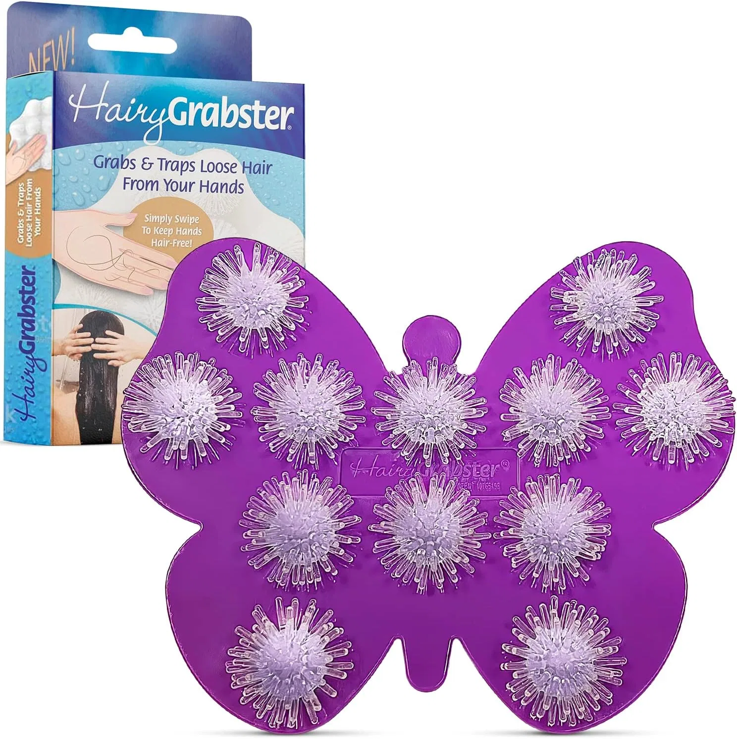 Щетка для очистки слива душа HAIRYGRABSTER, 1 шт, Purple