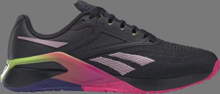 

Кроссовки wmns nano x2 'black infused lilac gradient' Reebok, черный, Черный;серый, Кроссовки wmns nano x2 'black infused lilac gradient' Reebok, черный
