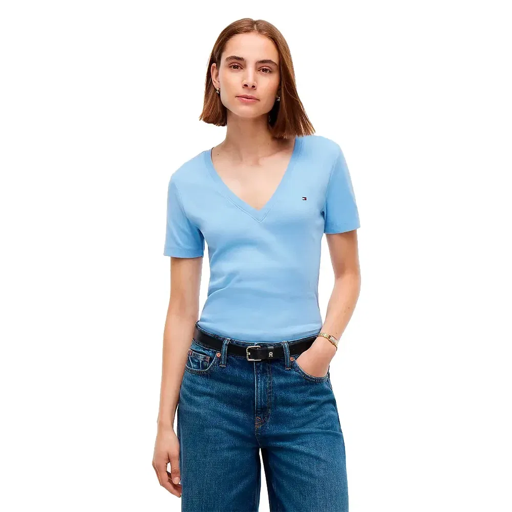 Женская футболка с v-образным вырезом Slim Cody Tommy hilfiger, Blue