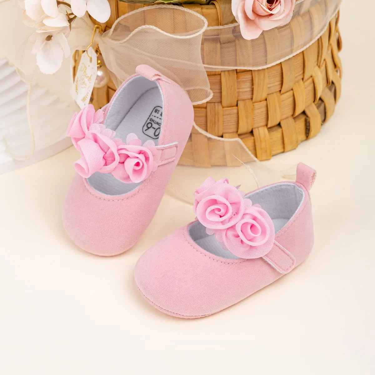 Детские туфли Мэри Джейн для девочек HsdsBebe, Cotton Pink — фото 4