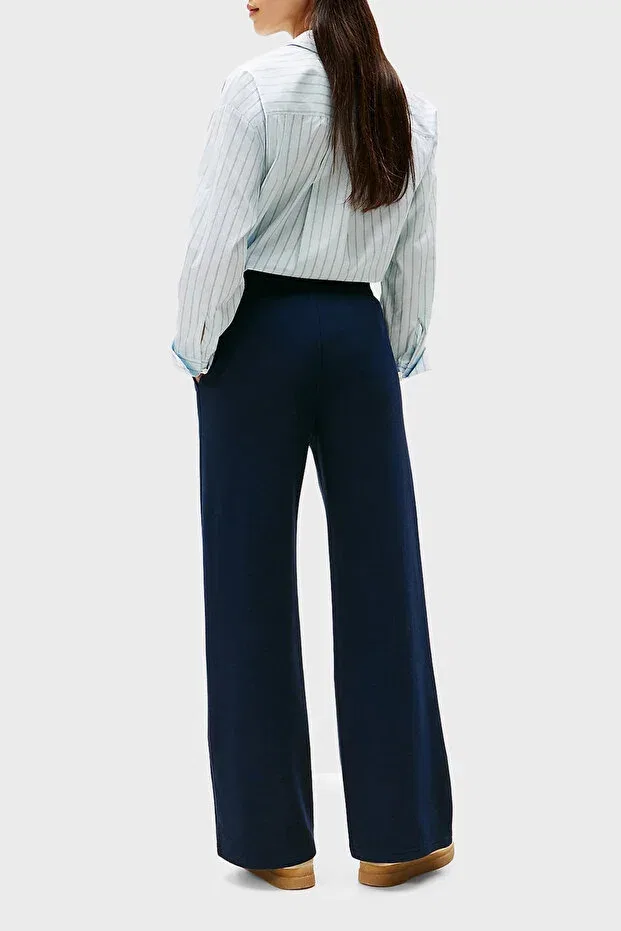 Женские хлопковые брюки Tommy Hilfiger, Navy Blue — фото 4