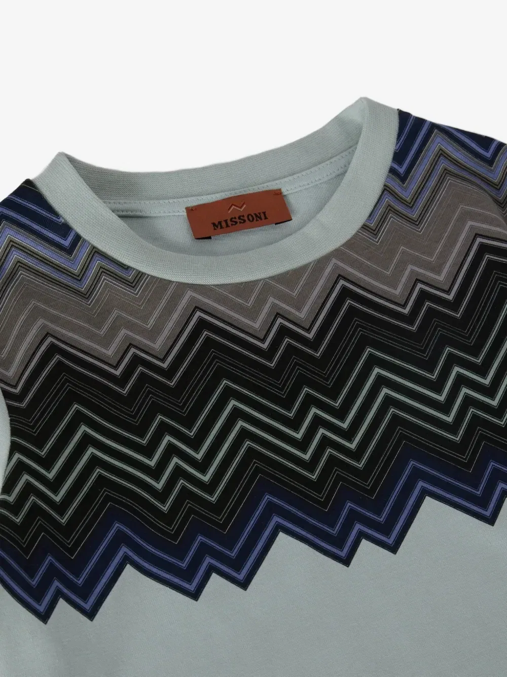 Футболка с зигзагообразным принтом Missoni Kids, синий — фото 3