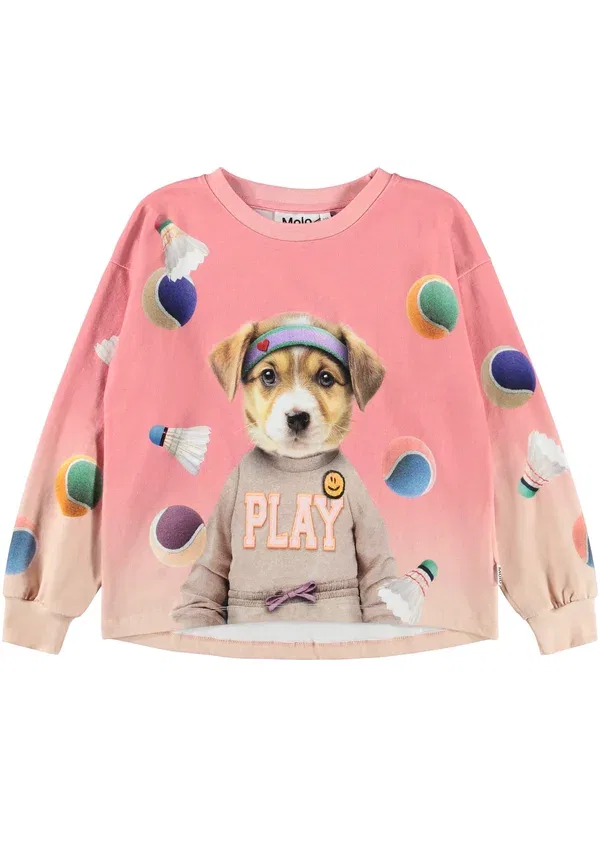 Футболка с длинным рукавом с животными Reniza Molo Game Pup