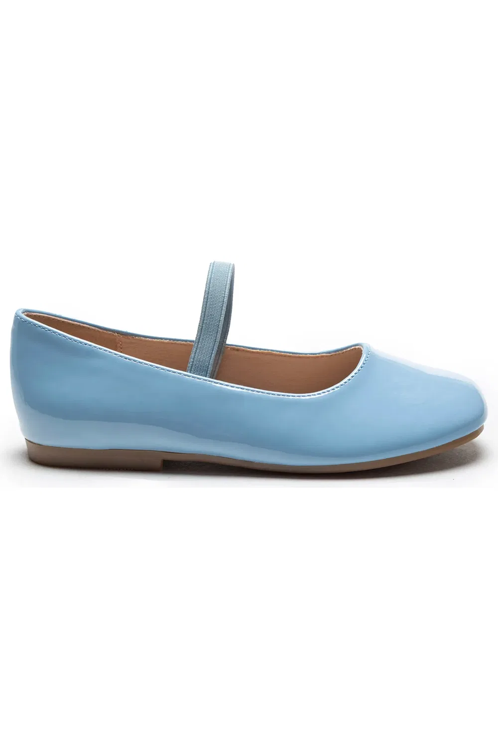 Детские туфли балетки из атласа Colette Tulleen, Baby Blue — фото 2
