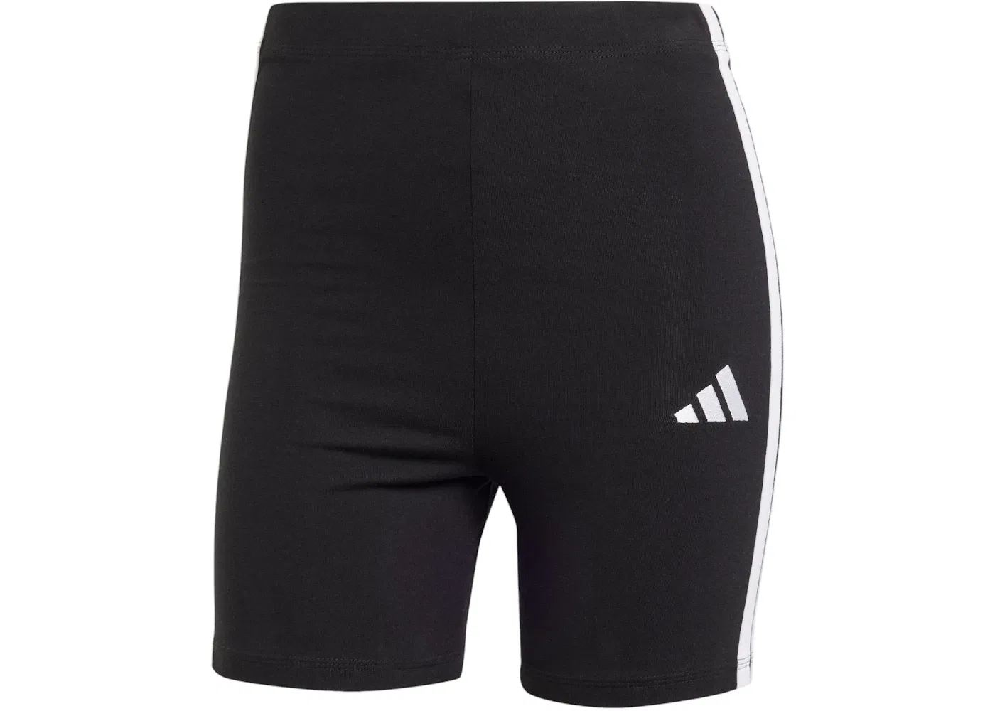 Женские велосипедки с высокой посадкой Essentials 3-Stripes Adidas, черный/белый