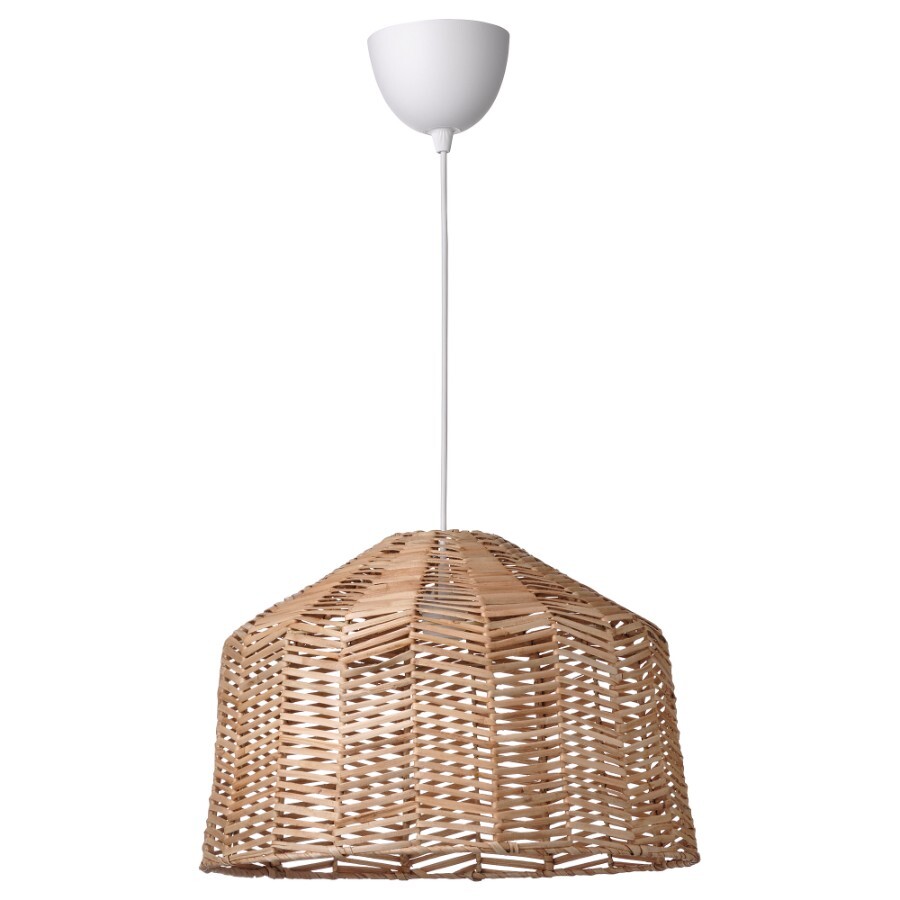 

Подвесной светильник Ikea Kappeland / Hemma, ротанг/белый