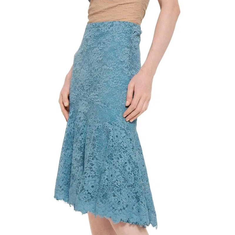 Женская юбка миди Casual Light Blue GUCCI, Light Blue — фото 4