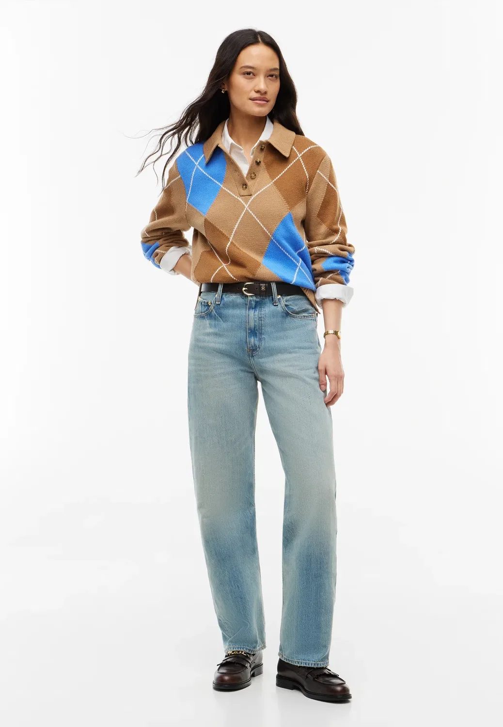 Футболка с длинным рукавом в стиле «аргайл» Tommy Hilfiger, Safari Canvas Argyle — фото 2