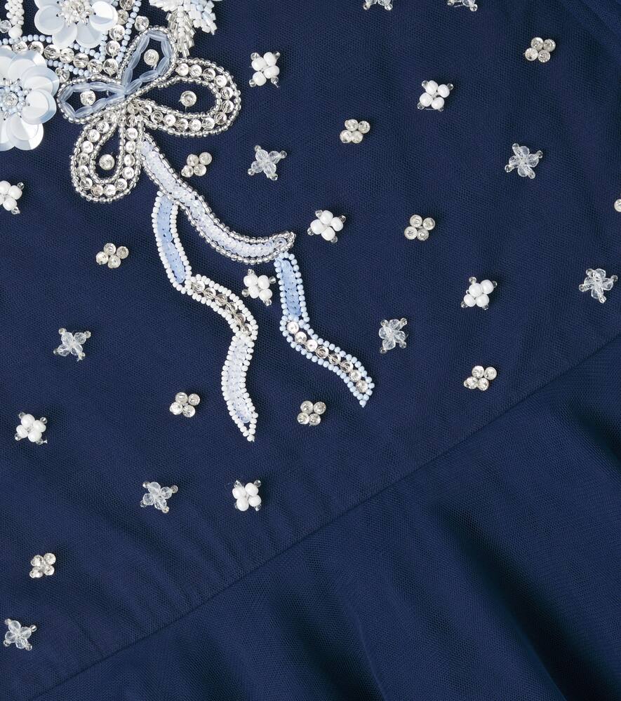 Платье из тюля с отделкой из розовых лент Tutu Du Monde, Patriot Blue — фото 3