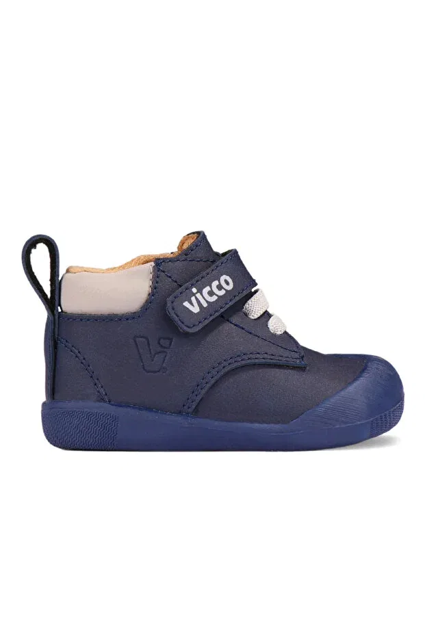 Детские ботинки для девочек ортопедические с липучкой Vicco, Navy Blue