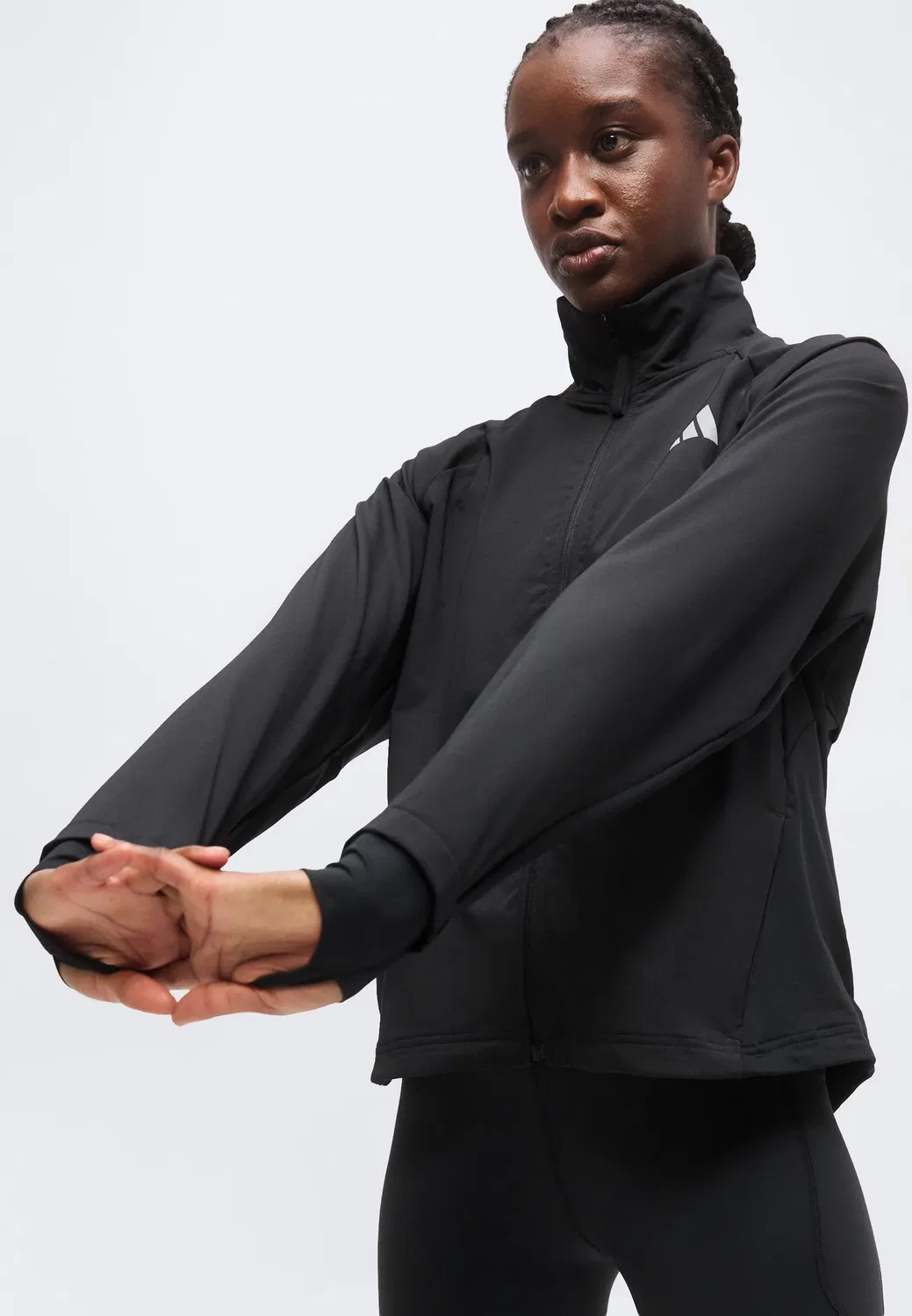 Adi365 - беговая куртка Adidas Performance, Black — фото 4
