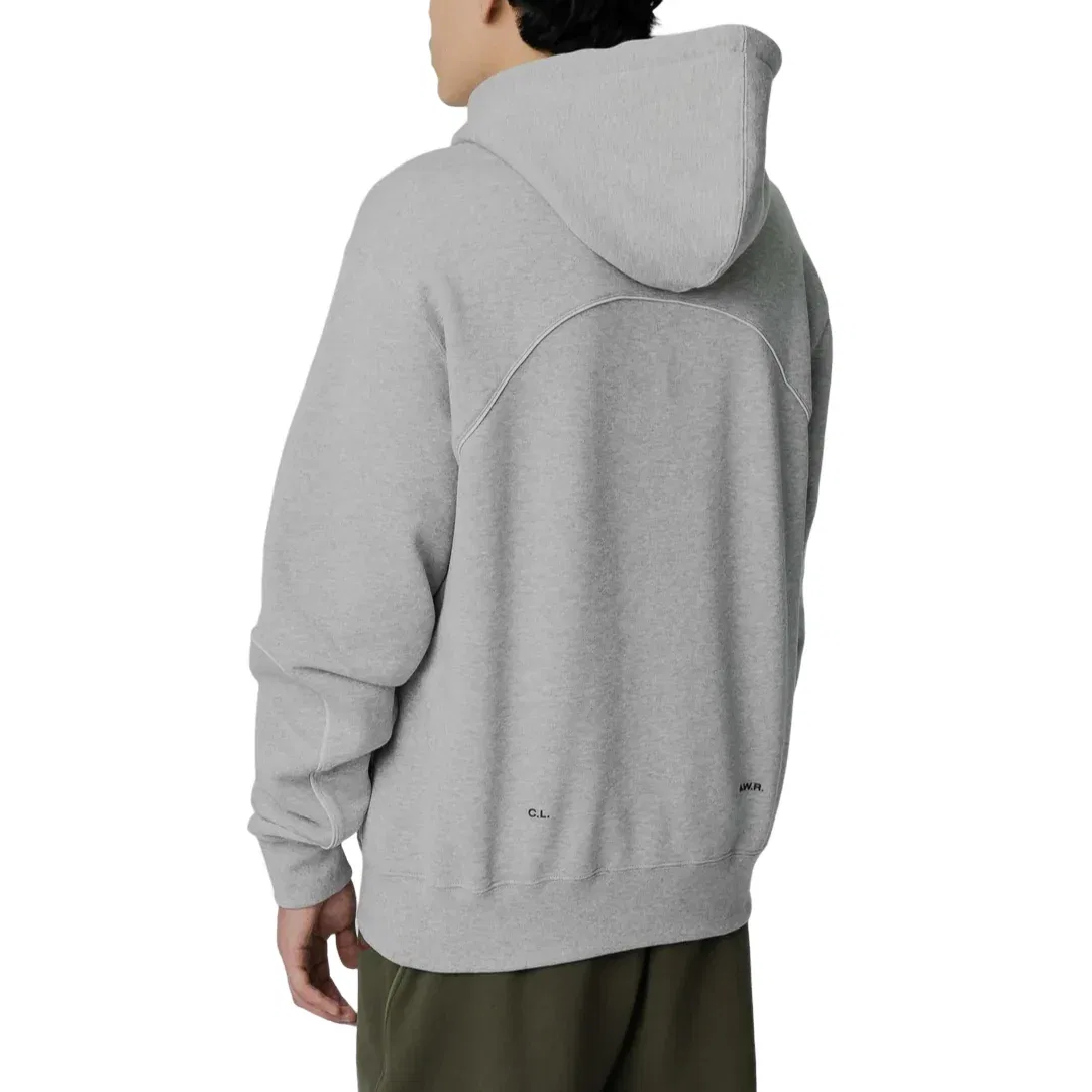 Мужское худи NOCTA Fleece CS Hoodie 2 'Dark Grey Heather Matte Silver Black' Nike, Dark Grey Heather/Matte Silver/Black — фото 2