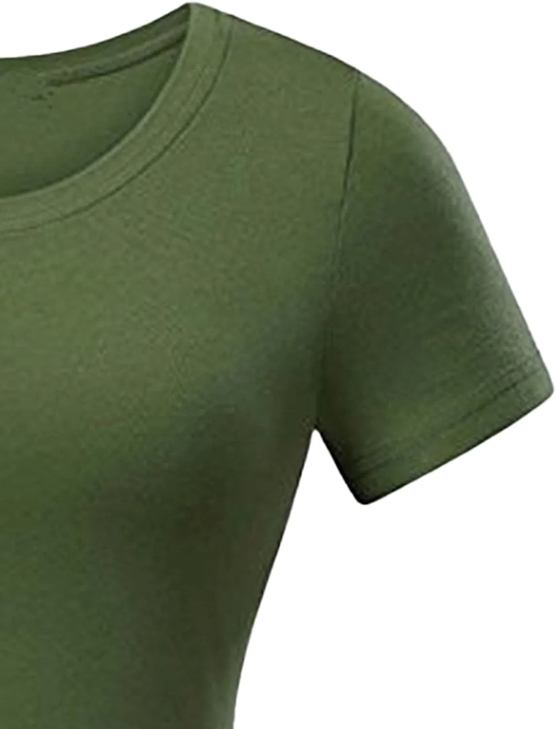 Женское платье миди A-силуэта с плиссировкой, короткий рукав, Green — фото 4