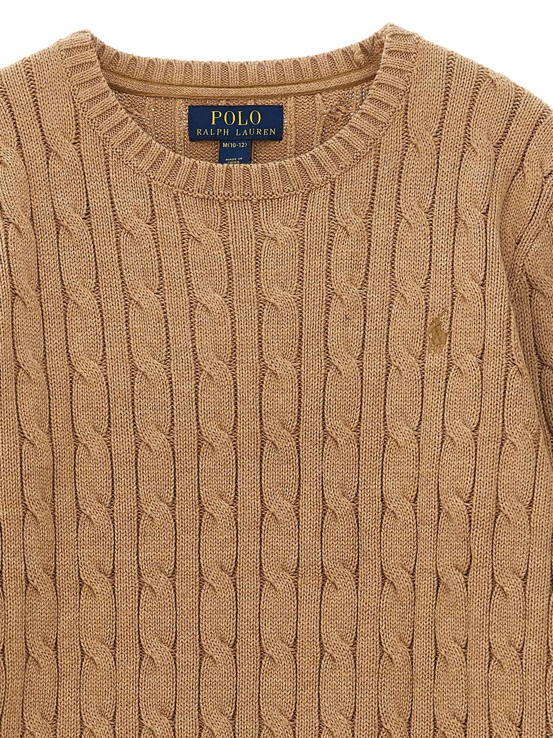 Вязаный свитер Polo Ralph Lauren, бежевый — фото 3