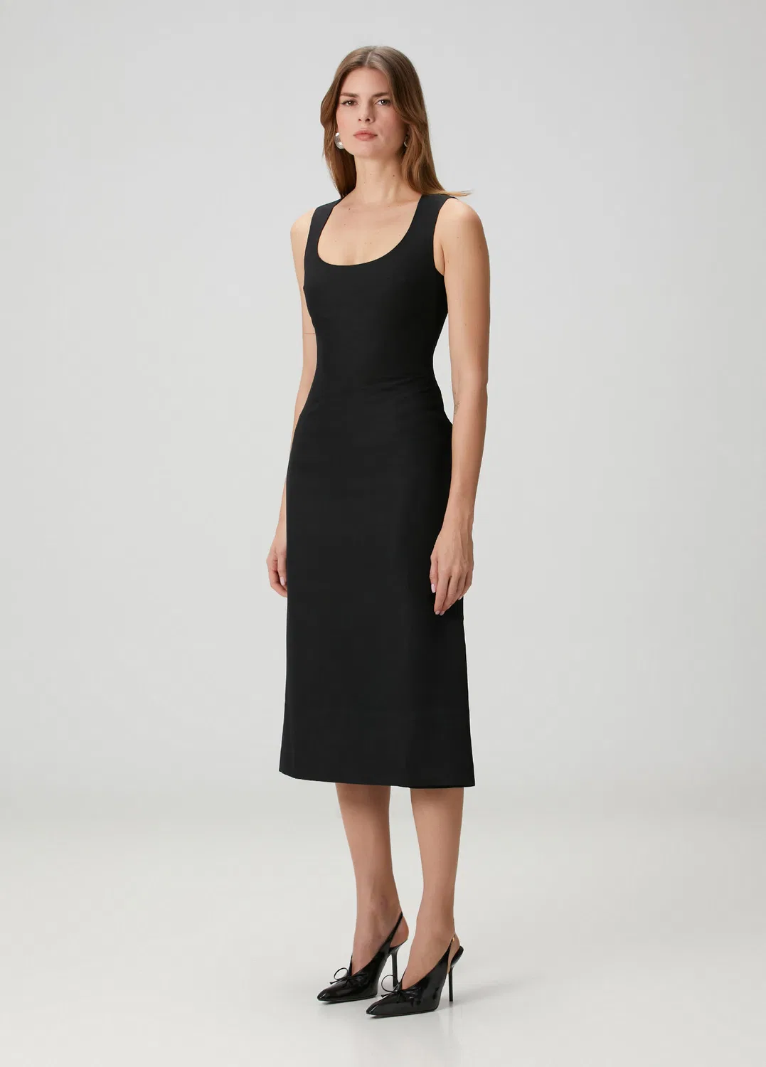 Платье миди Jacquemus Tablier, black — фото 2