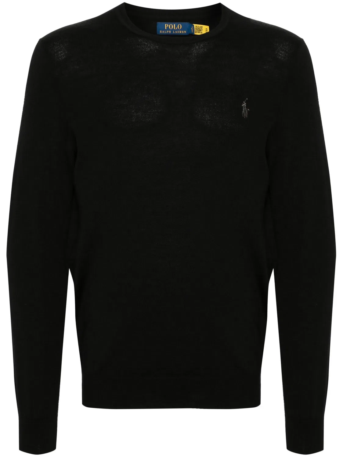 Свитер из шерсти с круглым воротником Polo Ralph Lauren, черный