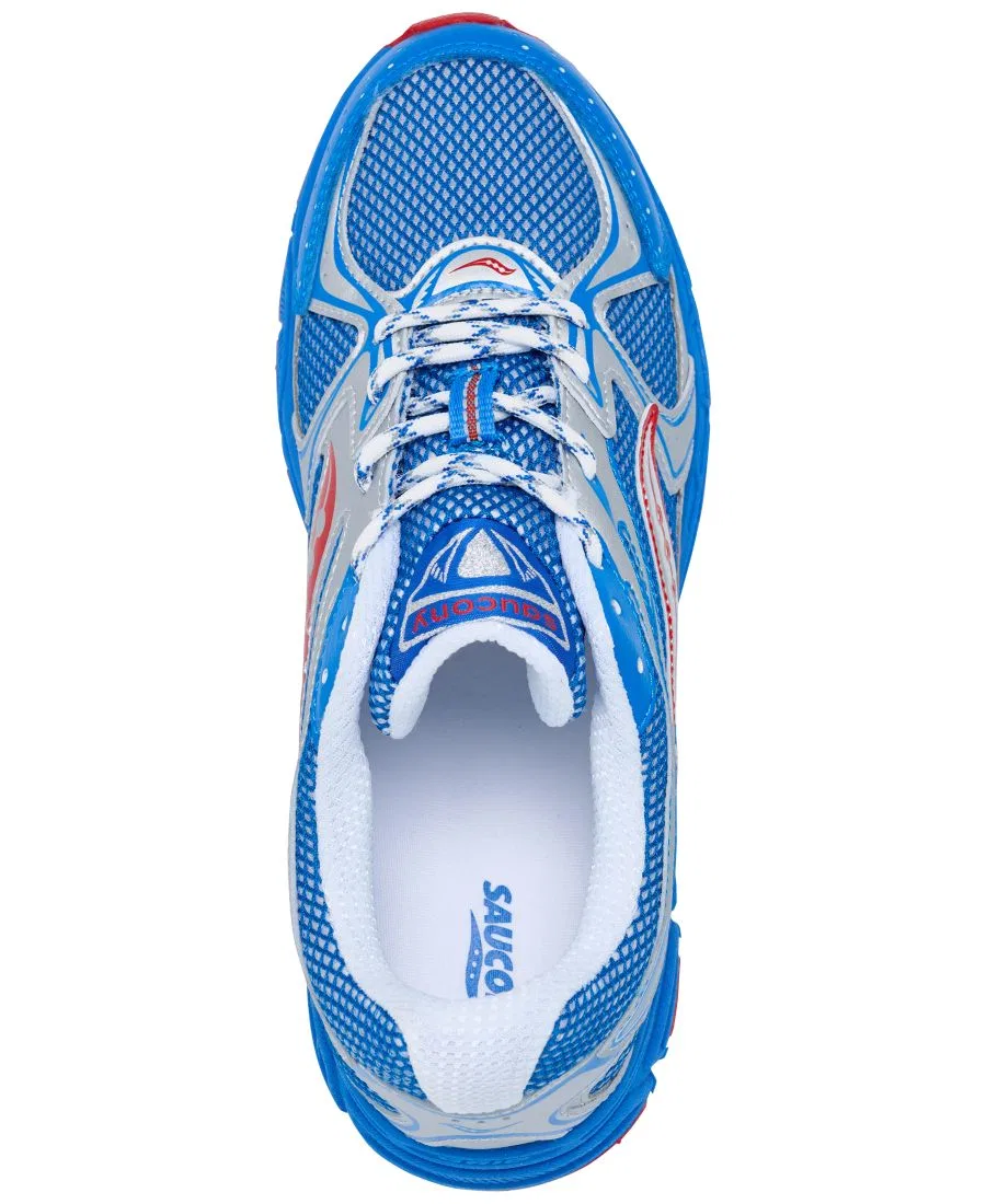 Кроссовки с сетчатым верхом и GRID-амортизацией, модель Ride Millennium Saucony, Royal Silver — фото 4