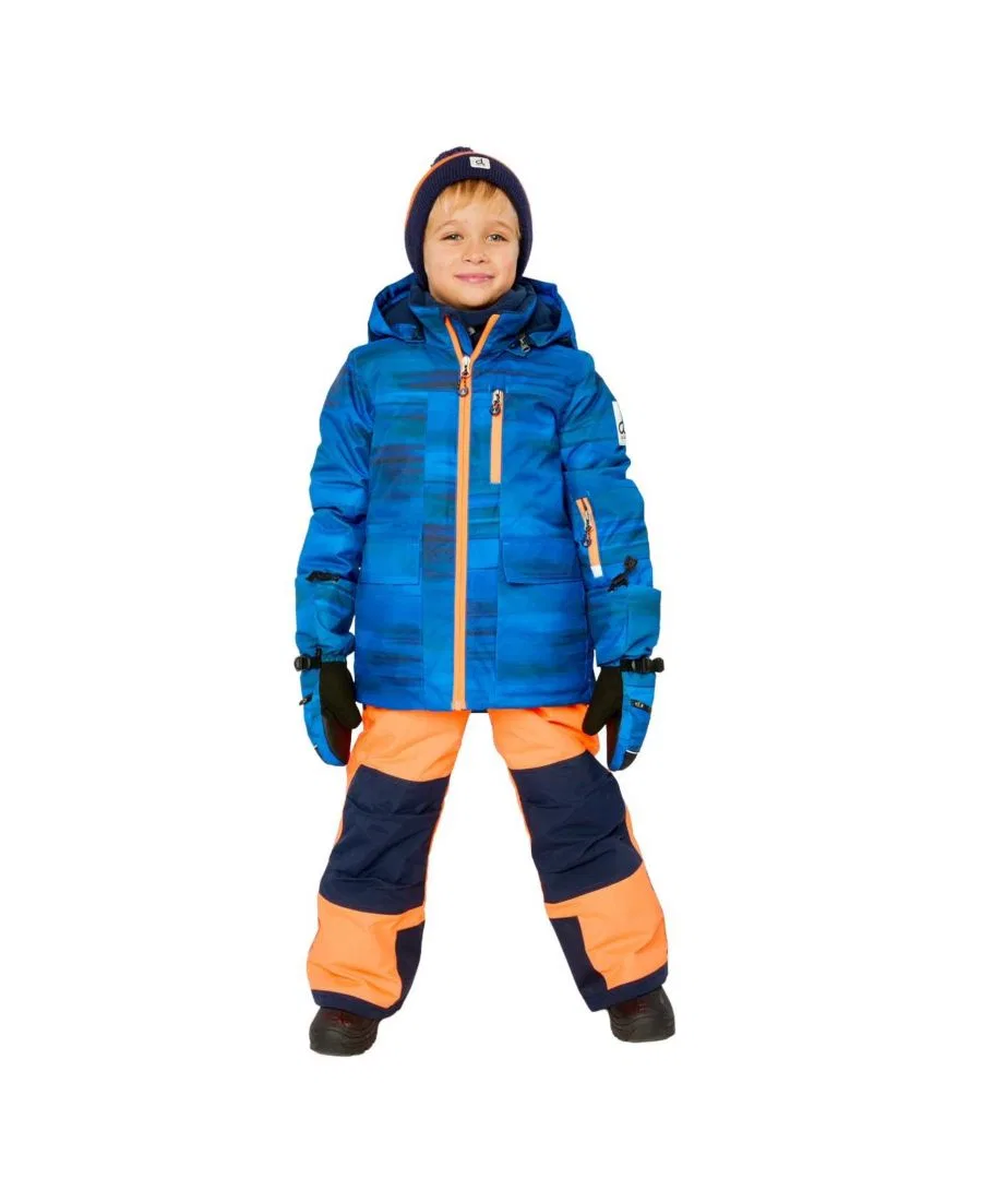 Детский зимний комплект из куртки и брюк Deux par Deux, Navy Blue And Orange — фото 4