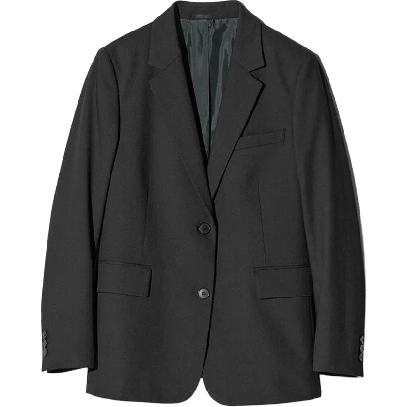 Деловой костюм с лацканами, UNIQLO, Black