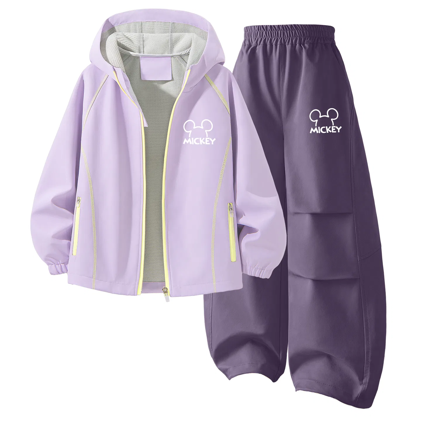 Детский комплект спортивной одежды с капюшоном Disney, Thick Board Di Line K Hyacinth Purple+Thick Board Di Line K Van Gogh Purple