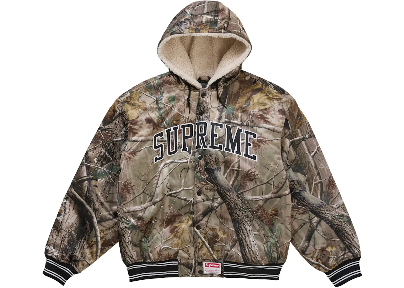 Мужская куртка-бомбер с капюшоном с камуфляжным принтом Jacket Supreme, Realtree AP Camo