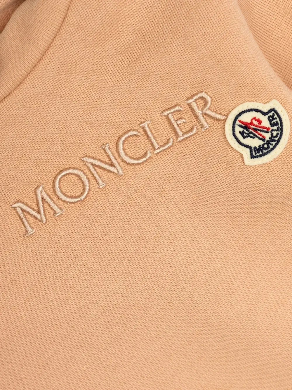 Худи с вышитым логотипом Moncler Enfant, розовый — фото 3