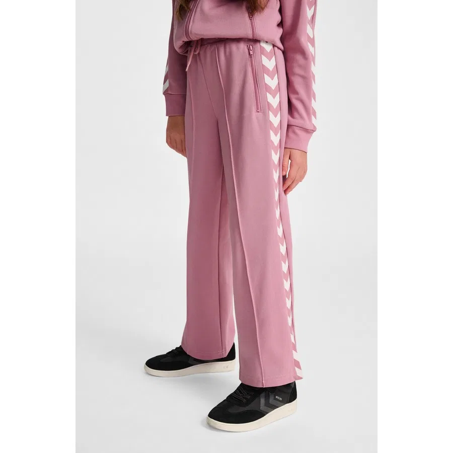 Детские спортивные штаны с широкими штанинами Jr Archive Wide Leg Poly, Hummel, Розовый