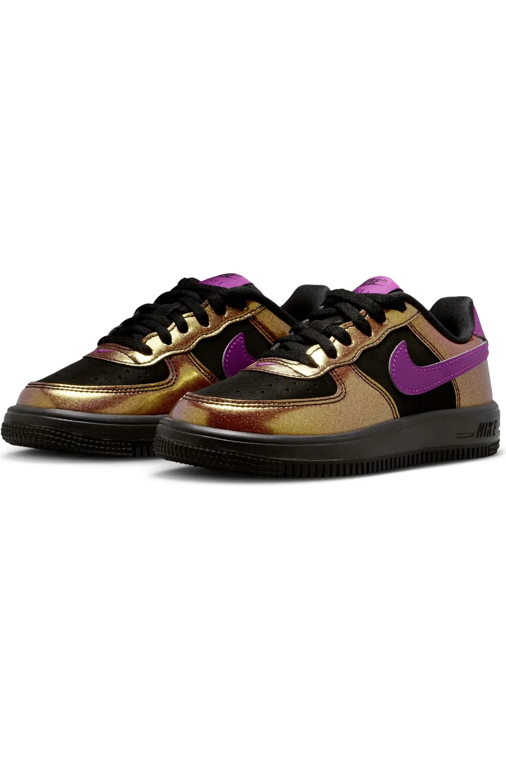 Детские кроссовки баскетбольные Force 1 Low Nike, Black/Bold Berry