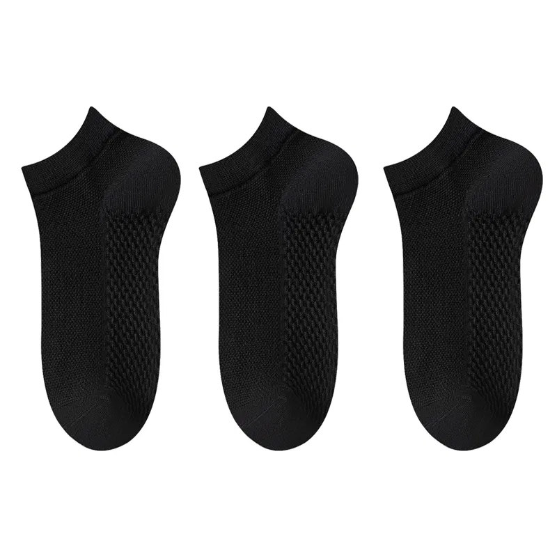 Детские носки-невидимки, комплект из 3 пар, Black, MIIOW