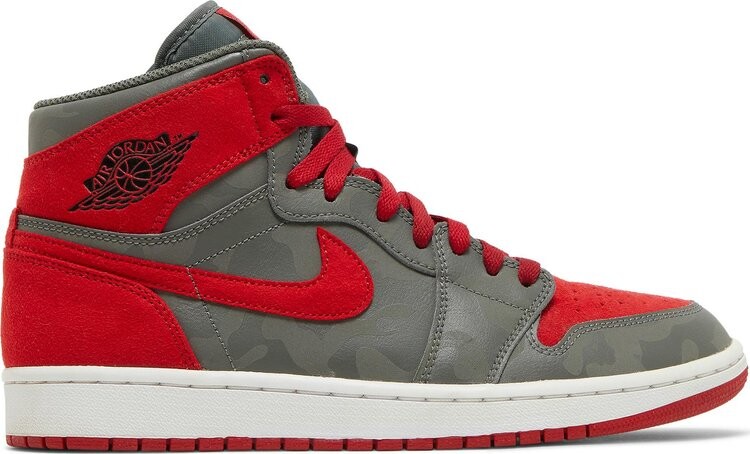 

Кроссовки Air Jordan 1 Retro High Premium Red Camo, серый