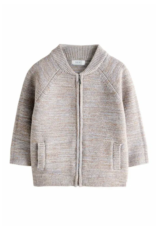 Кардиган матовый Regular fit - twist zip through bomber cardigan Next, neutral, нейтральный