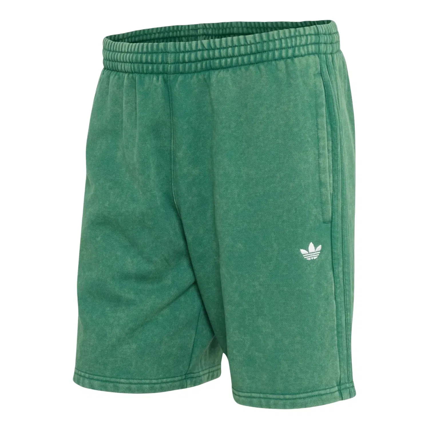 Мужские шорты из футера с принтом Trefoil Essentials 7-Inch Fleece Shorts Adidas, зеленый