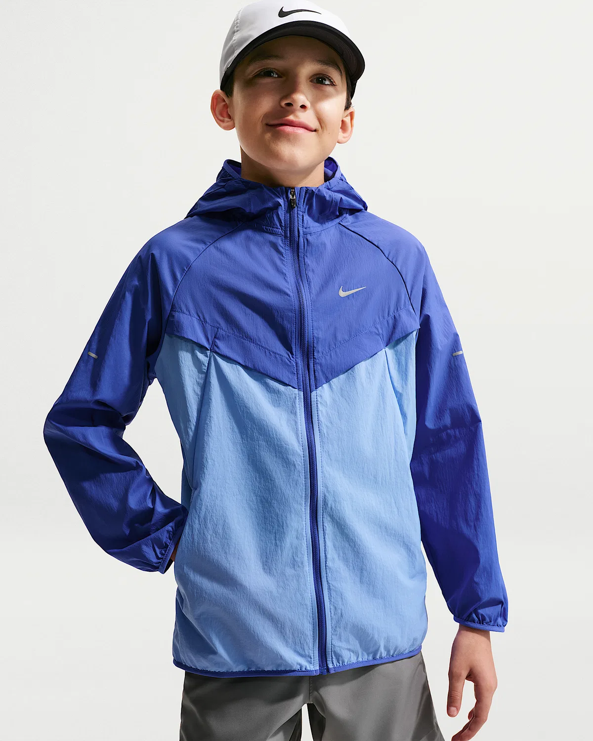 Детская тренировочная куртка Nike Stride с защитой от УФ, Lapis/Royal Pulse