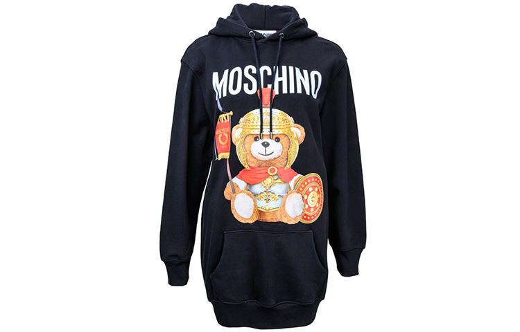 

Женское черное платье с длинными рукавами MOSCHINO