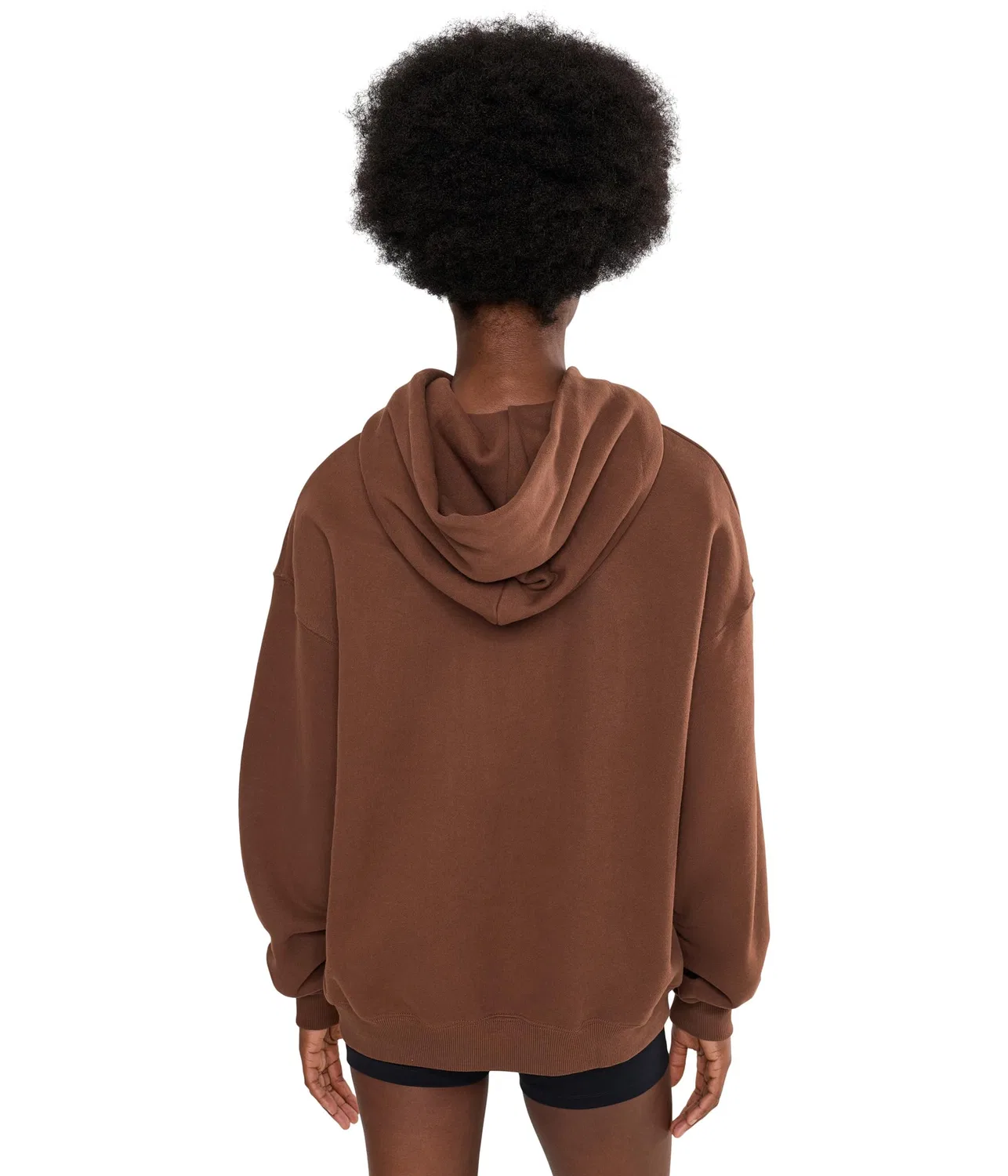 Толстовка с капюшоном Studio Fleece средней плотности, свободного кроя. Nike, Cacao Wow/Sail — фото 4