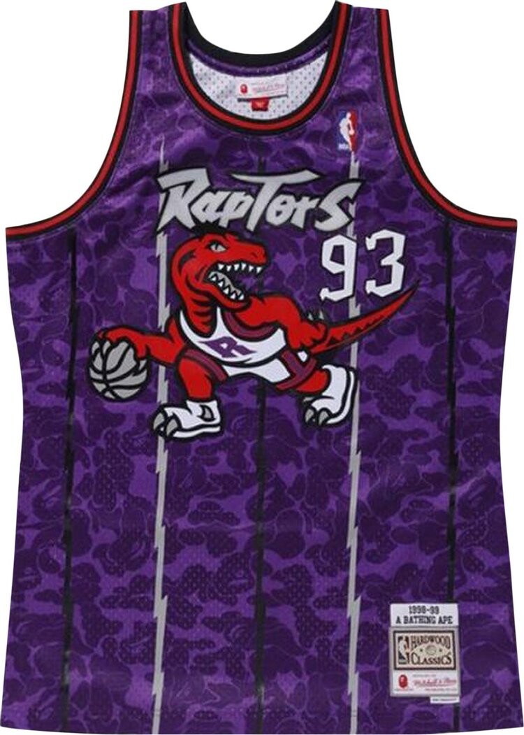 

Футболка BAPE x Mitchell & Ness Raptors Camo Basketball Swingman Jersey 'Purple', фиолетовый