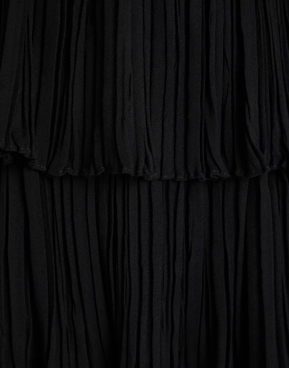 Женская юбка с драпировкой из жоржета Saint Laurent, черный — фото 4