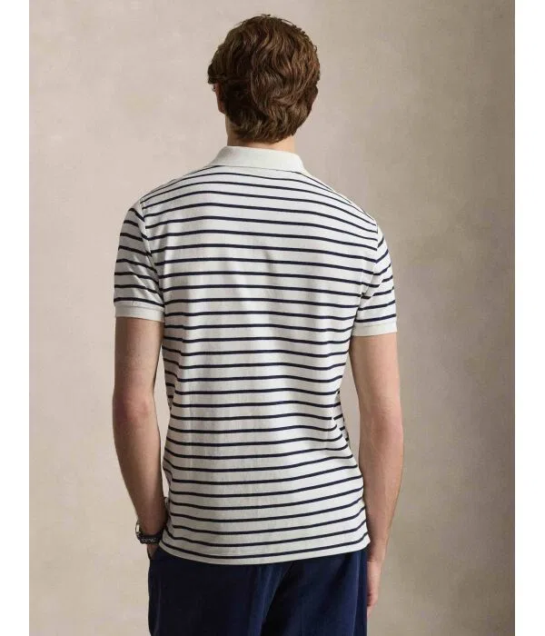 Мужское поло с коротким рукавом Polo Custom Slim Fit Polo Ralph Lauren, белый — фото 3