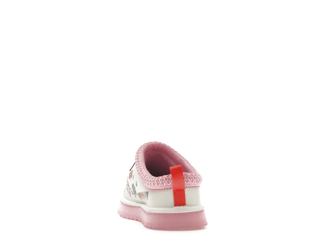 Детские тапки-слайдеры с принтом UGG Tazz Slipper UGG, White/Pink — фото 4