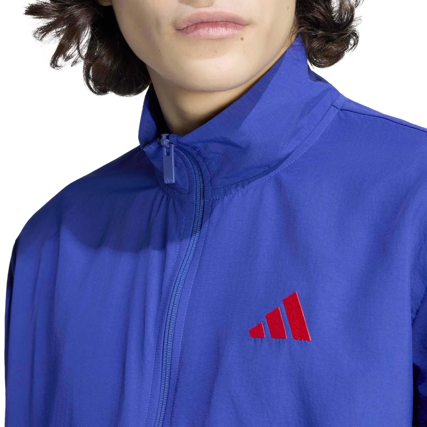 Мужская спортивная футболка с длинным рукавом Adidas Sport M 3S Wv Tt Wc, BLAU — фото 4