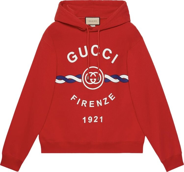 

Толстовка Gucci Firenze 1921 Hooded Sweatshirt Red, красный