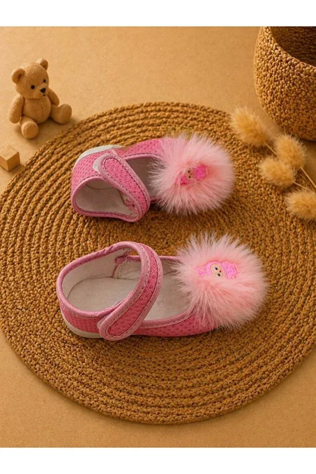 Детские балетки для девочек с принтом Bebekmağazam, Pink Pink — фото 2