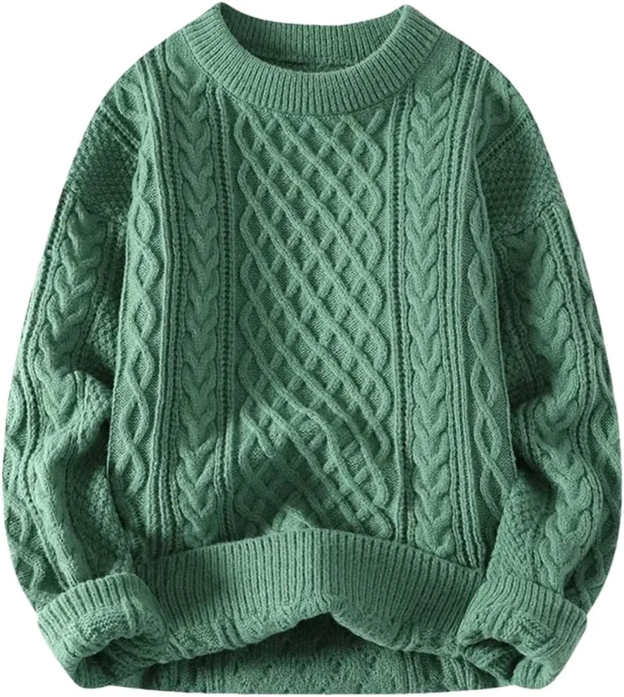 

Винтажный свитер с круглым вырезом и свободным кроем ERFMFKL