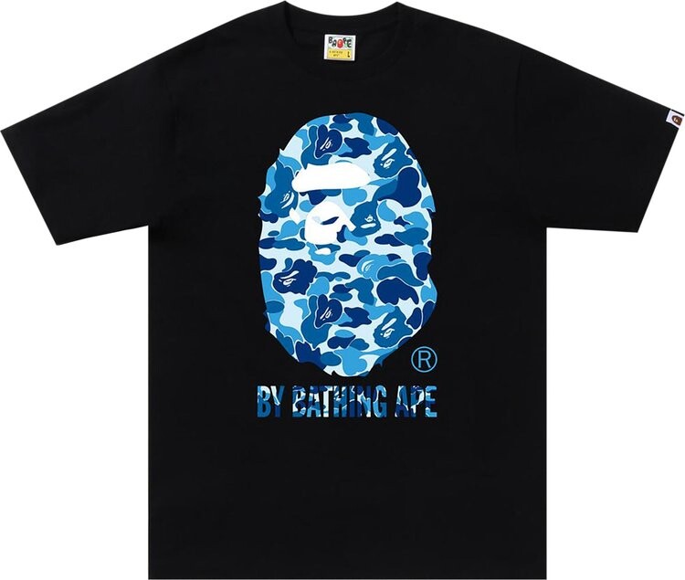 

Футболка BAPE ABC Camo By Bathing Ape Tee 'Black/Blue', черный